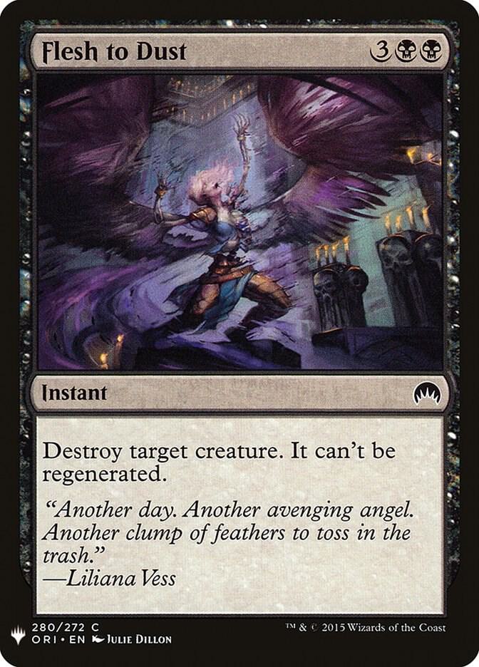 Flesh to Dust 280 card from The List Reprints