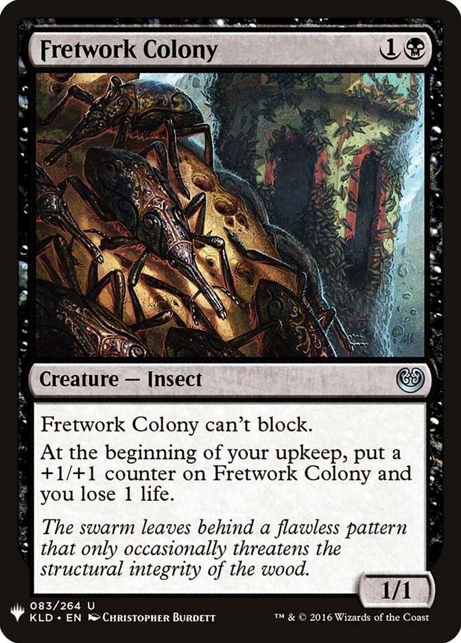 Fretwork Colony 83 card from The List Reprints