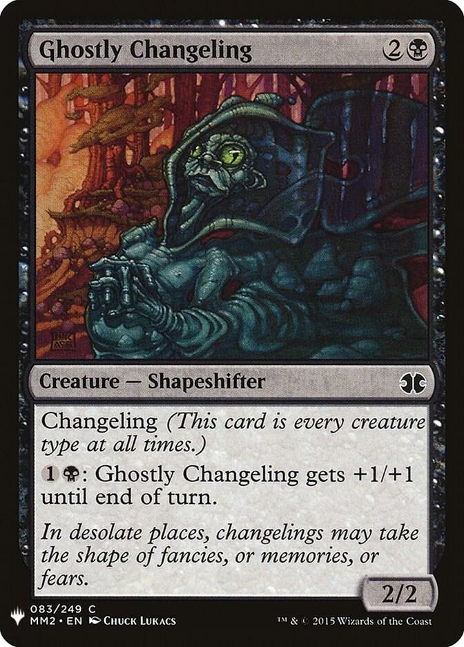 Ghostly Changeling 83 card from The List Reprints