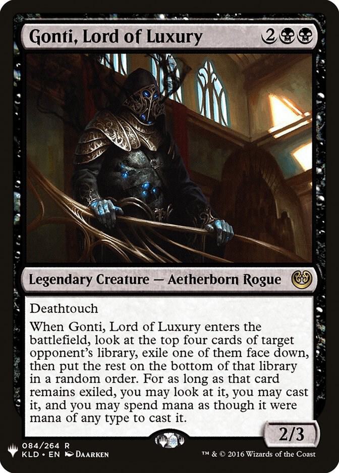 Gonti, Lord of Luxury 84 card from The List Reprints
