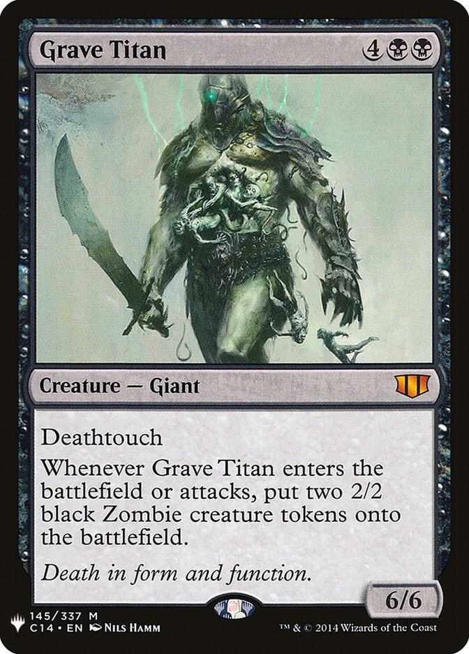 Grave Titan 145 card from The List Reprints