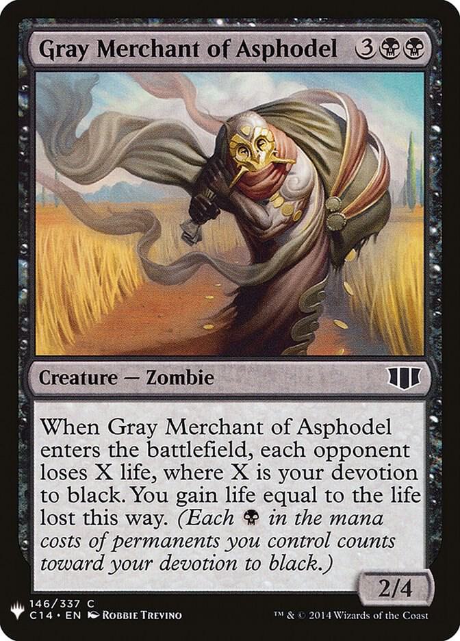 Gray Merchant of Asphodel 146 card from The List Reprints