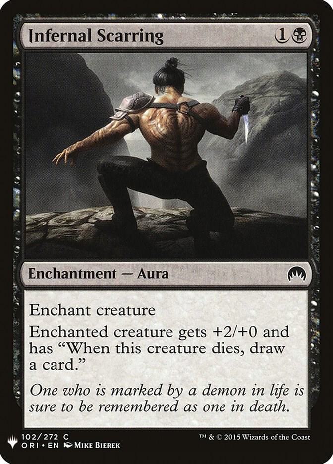 Infernal Scarring 102 card from The List Reprints