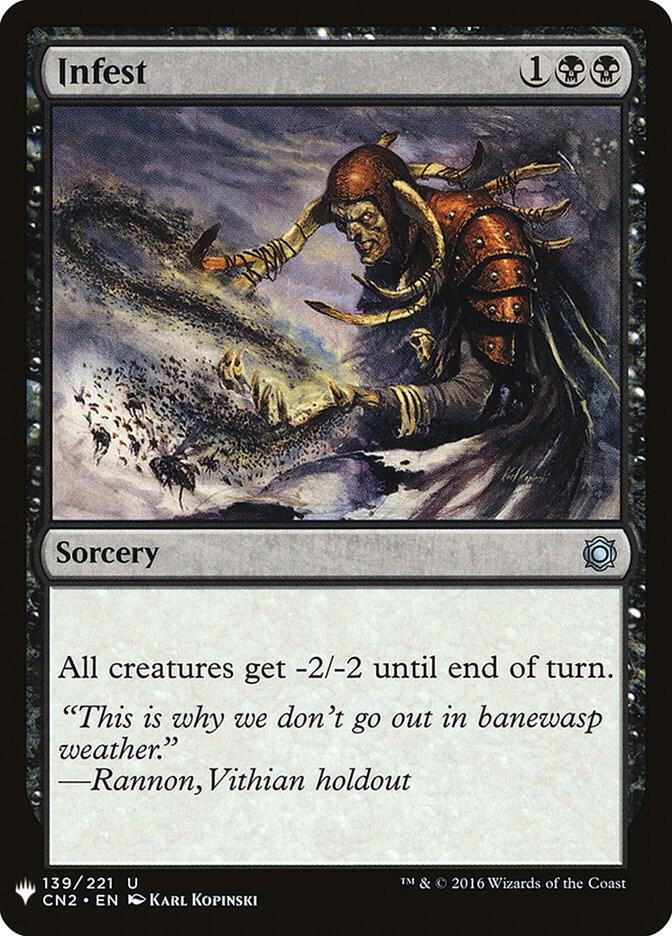 Infest 139 card from The List Reprints