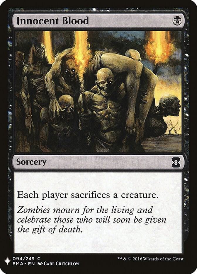 Innocent Blood 94 card from The List Reprints