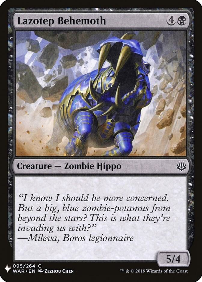 Lazotep Behemoth 95 card from The List Reprints