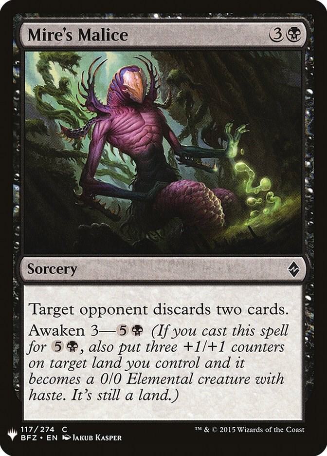 Mire's Malice 117 card from The List Reprints
