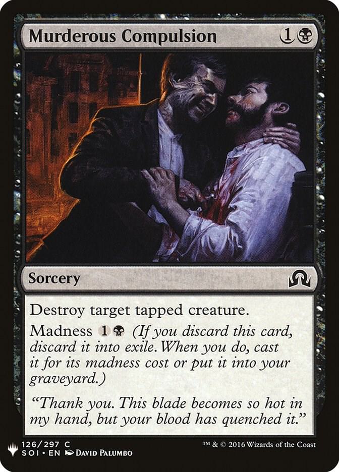 Murderous Compulsion 126 card from The List Reprints