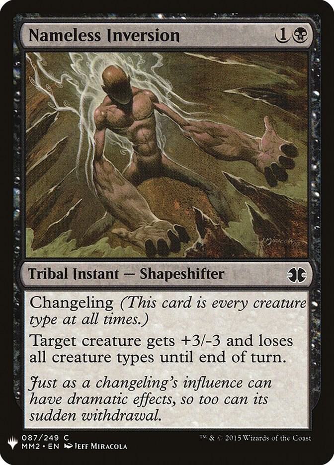 Nameless Inversion 87 card from The List Reprints