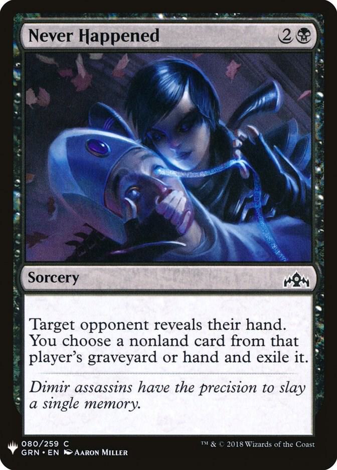 Never Happened 80 card from The List Reprints