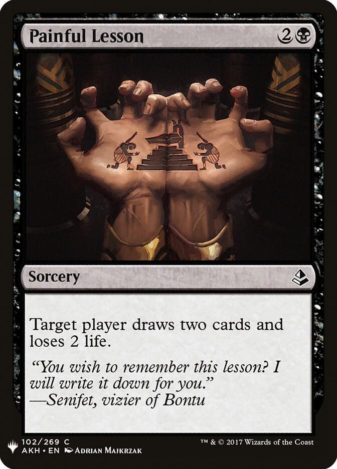 Painful Lesson (AKH) 102 card from The List Reprints