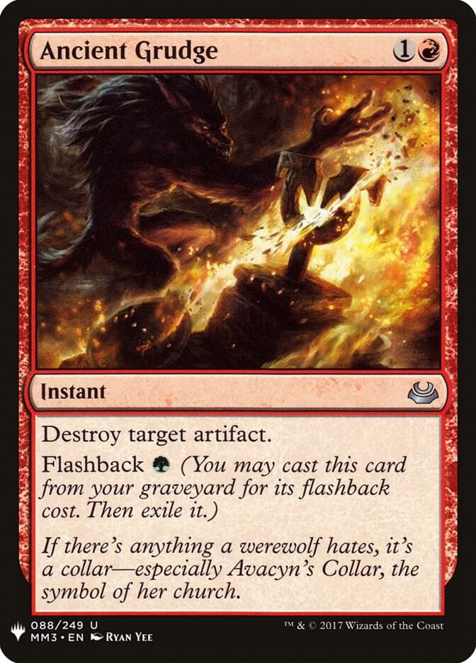 Ancient Grudge 88 card from The List Reprints