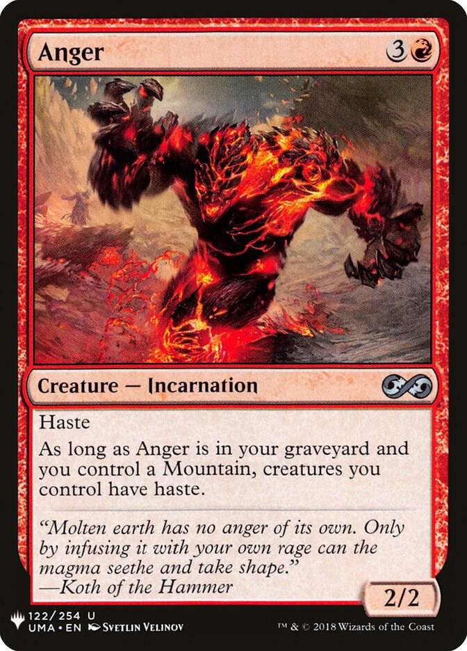 Anger (UMA) 122 card from The List Reprints