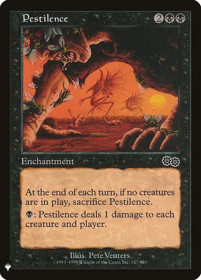 Pestilence 147 card from The List Reprints