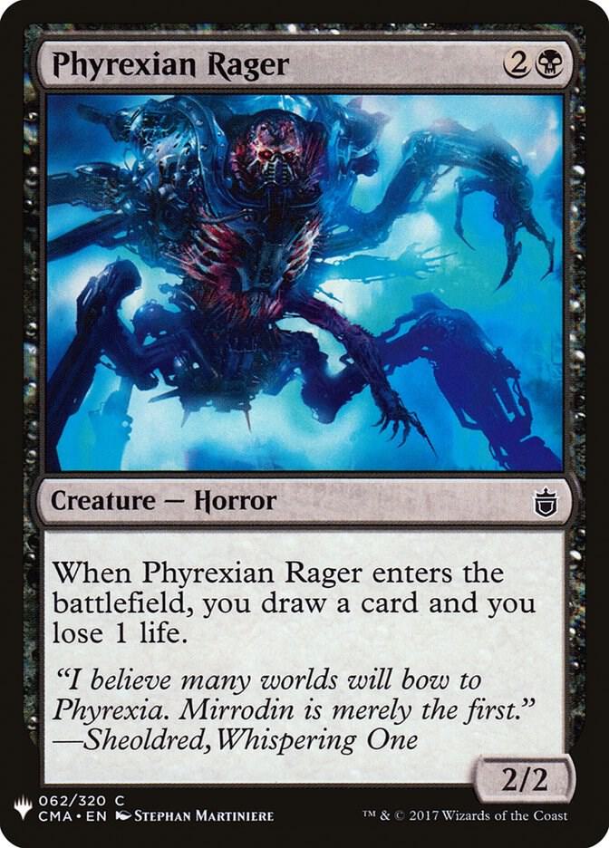 Phyrexian Rager 62 card from The List Reprints