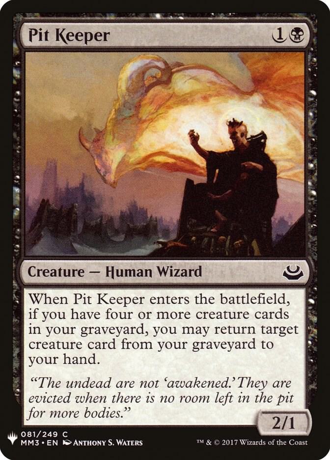 Pit Keeper 81 card from The List Reprints