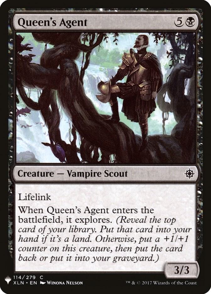 Queen's Agent 114 card from The List Reprints