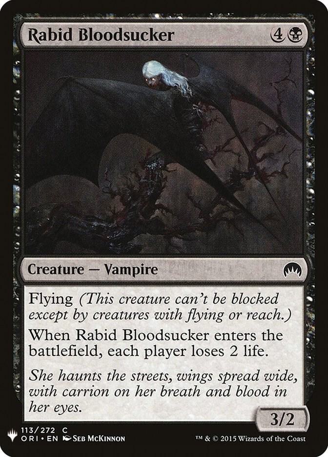 Rabid Bloodsucker 113 card from The List Reprints