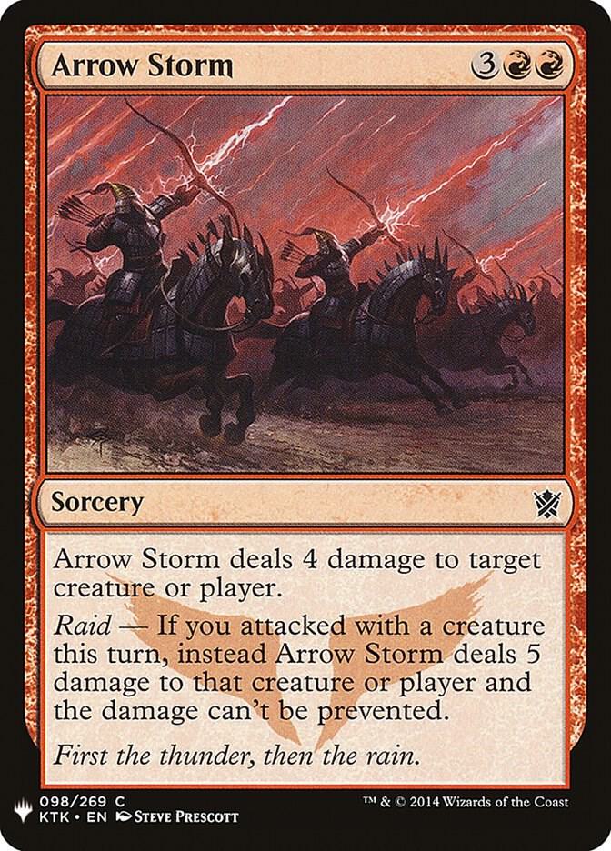 Arrow Storm 98 card from The List Reprints
