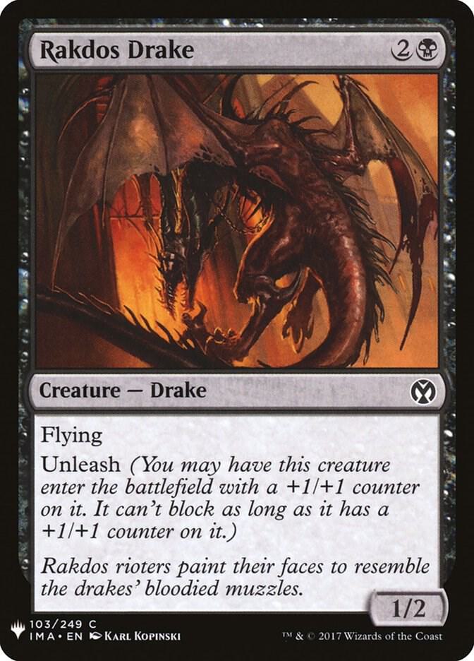 Rakdos Drake 103 card from The List Reprints