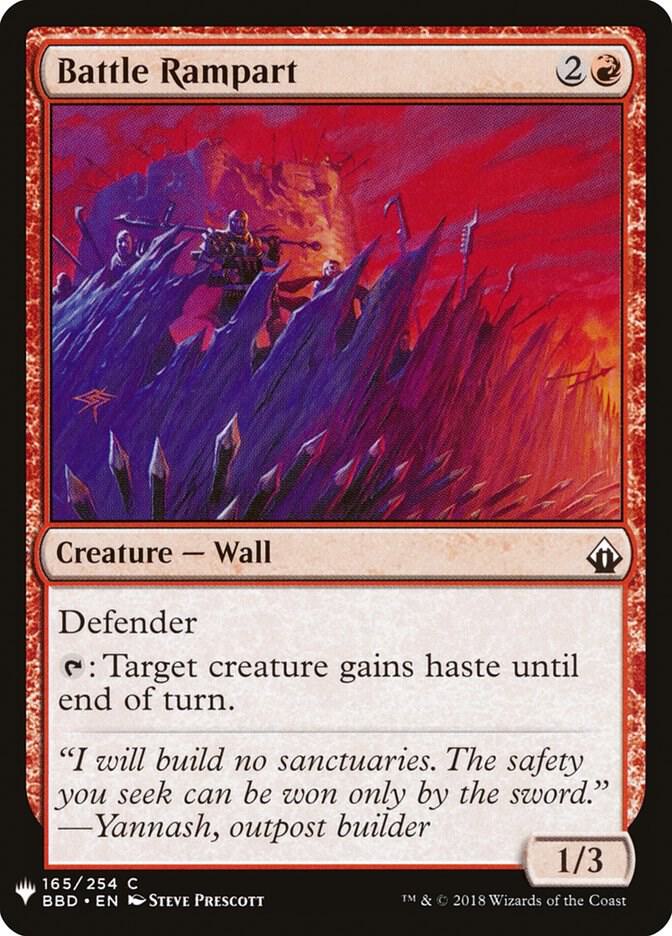 Battle Rampart 165 card from The List Reprints