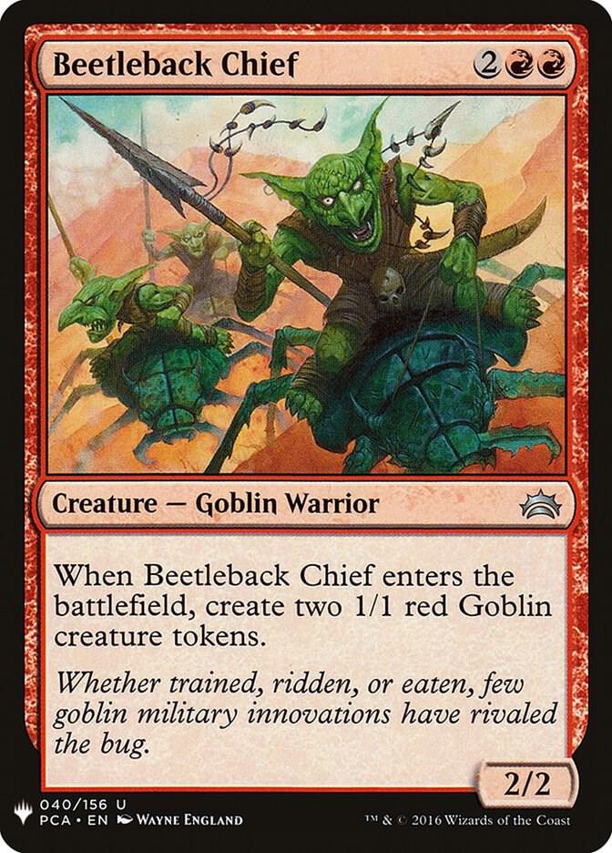 Beetleback Chief 40 card from The List Reprints