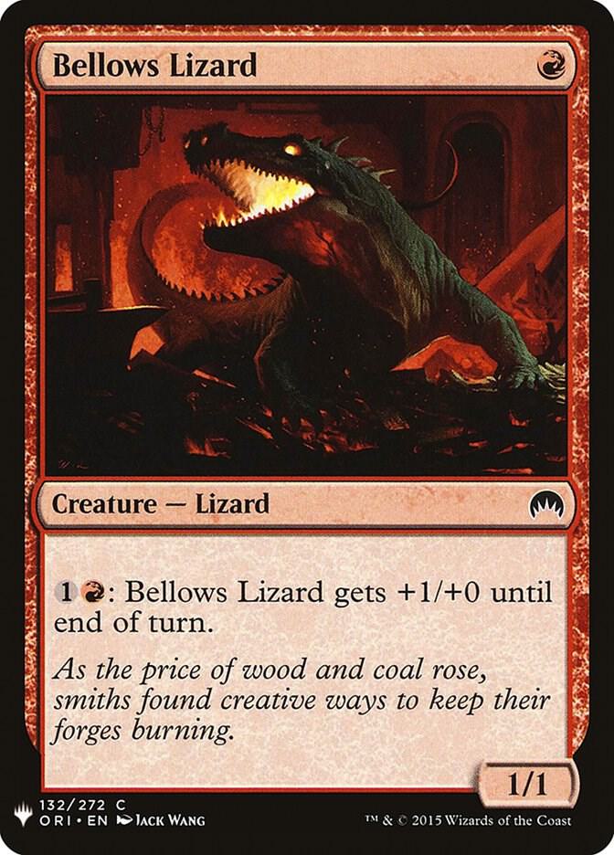 Bellows Lizard 132 card from The List Reprints
