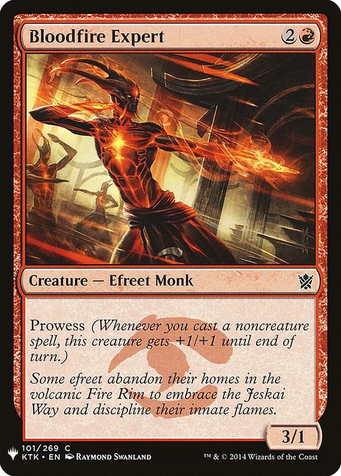 Bloodfire Expert 101 card from The List Reprints