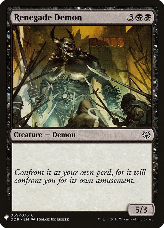 Renegade Demon 59 card from The List Reprints
