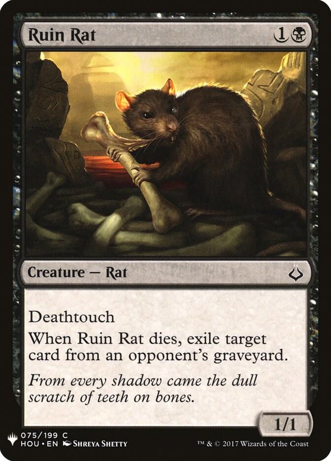 Ruin Rat 75 card from The List Reprints