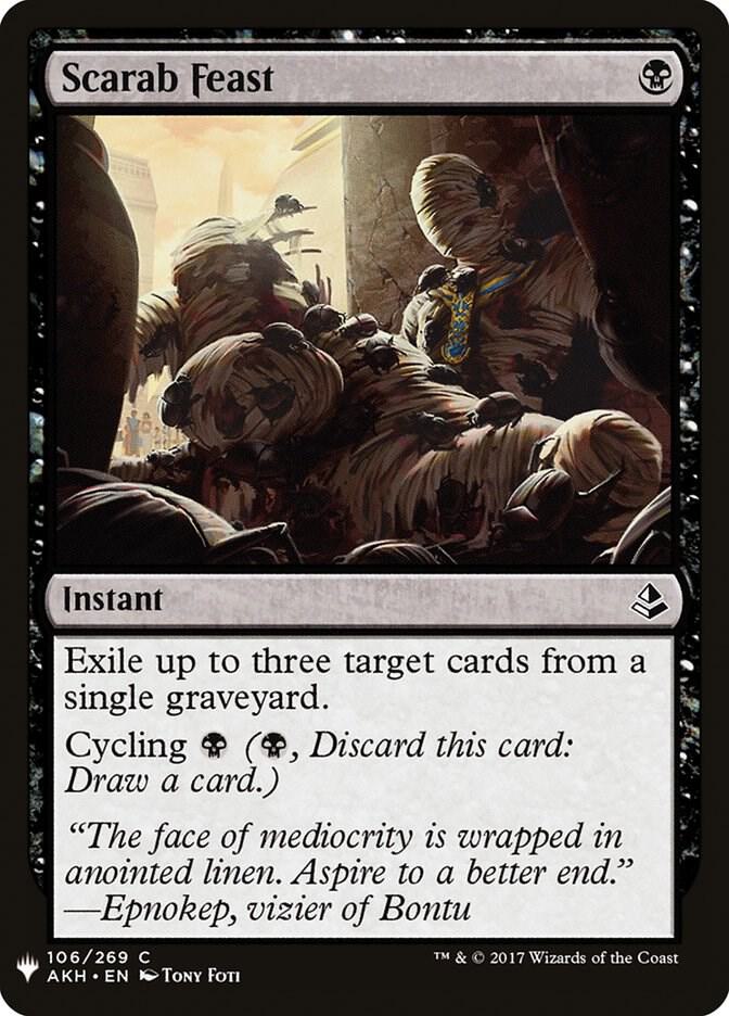 Scarab Feast 106 card from The List Reprints