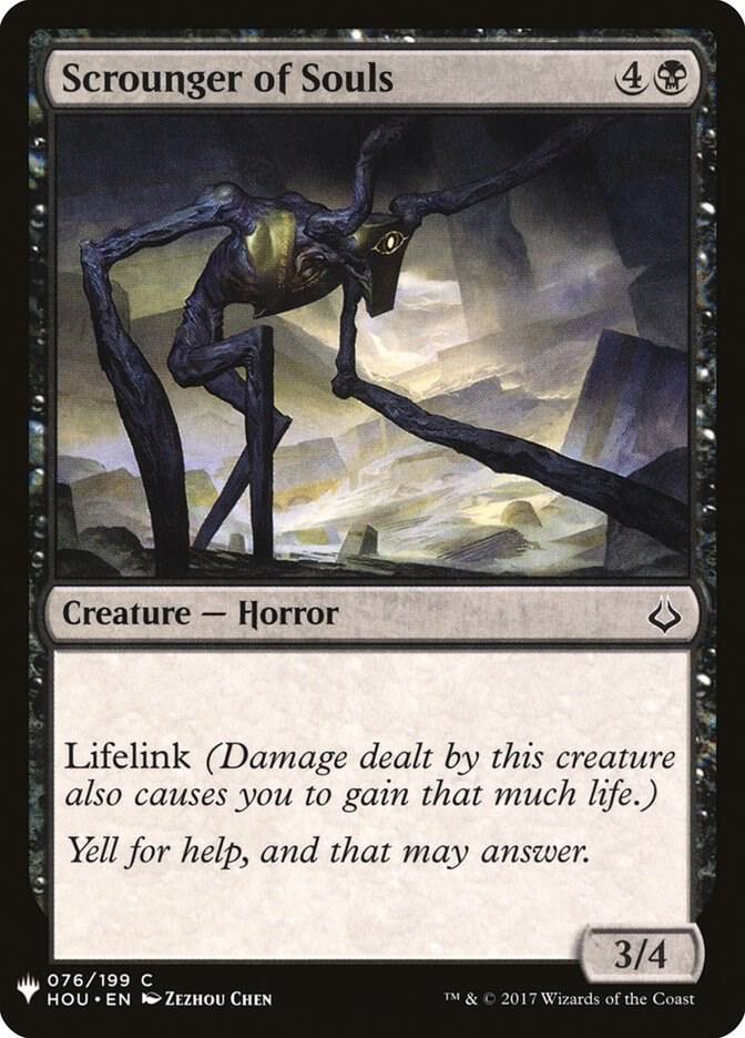 Scrounger of Souls 76 card from The List Reprints