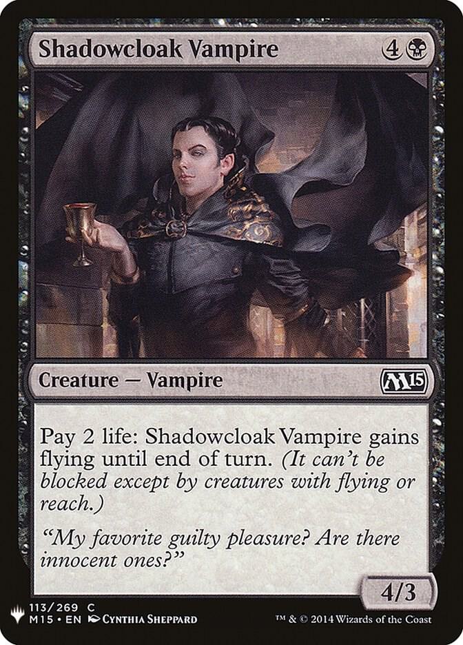 Shadowcloak Vampire 113 card from The List Reprints