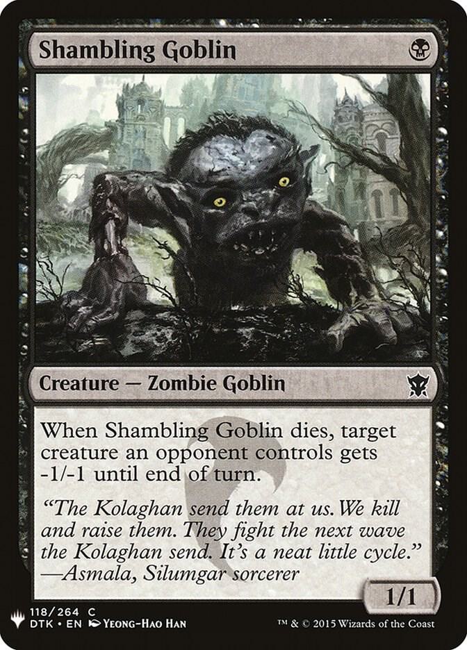 Shambling Goblin 118 card from The List Reprints