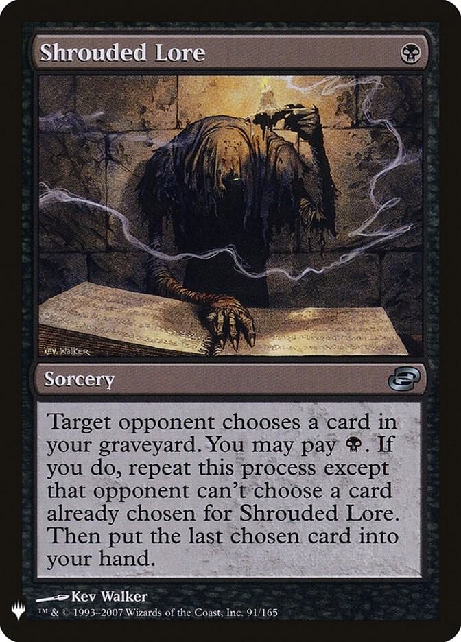 Shrouded Lore 91 card from The List Reprints