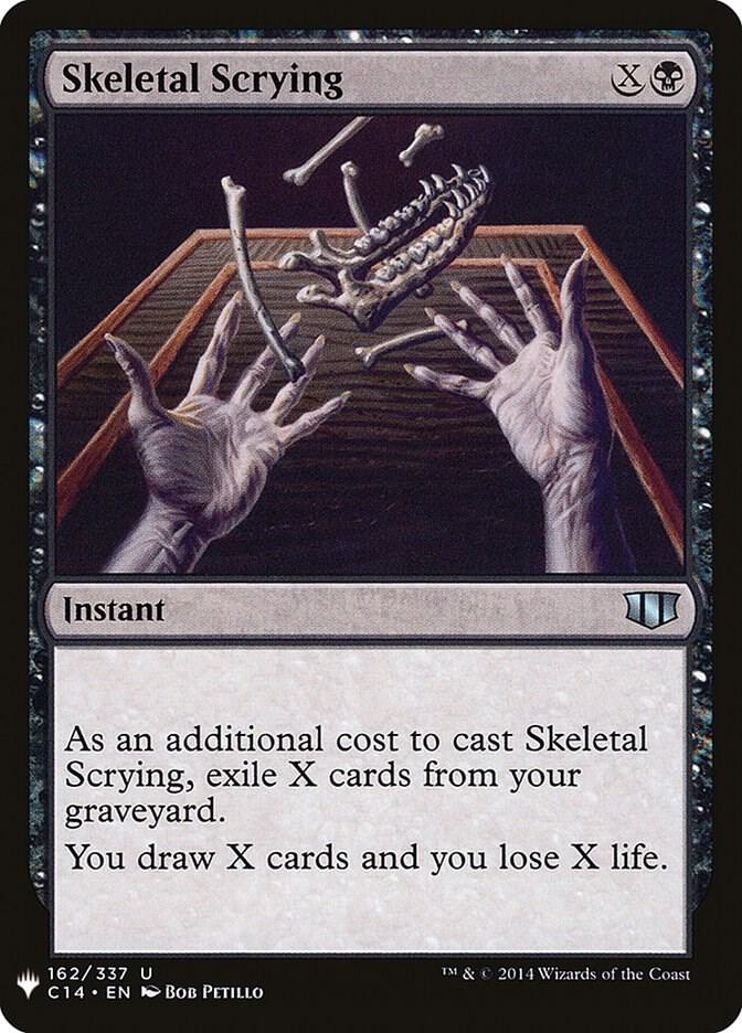 Skeletal Scrying 162 card from The List Reprints