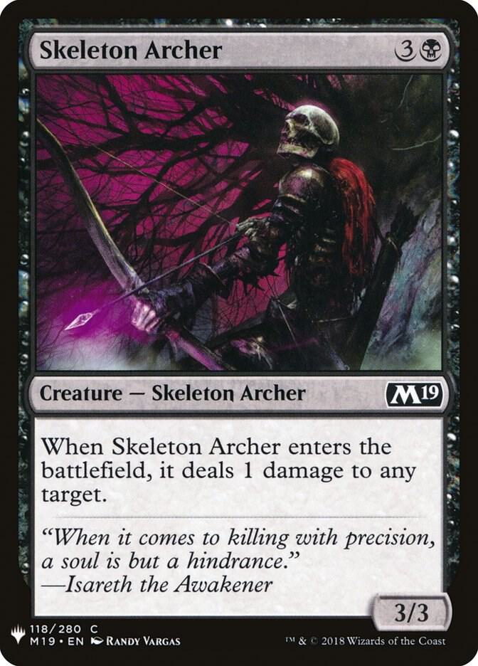 Skeleton Archer 118 card from The List Reprints