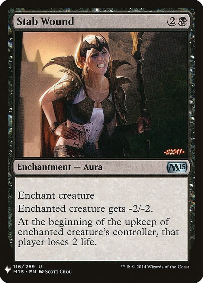 Stab Wound 116 card from The List Reprints