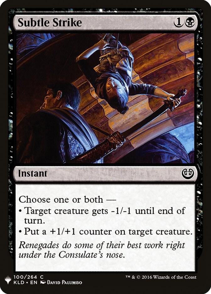 Subtle Strike 100 card from The List Reprints