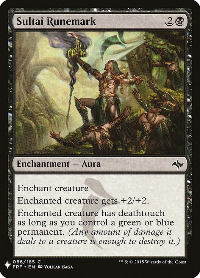 Sultai Runemark 86 card from The List Reprints