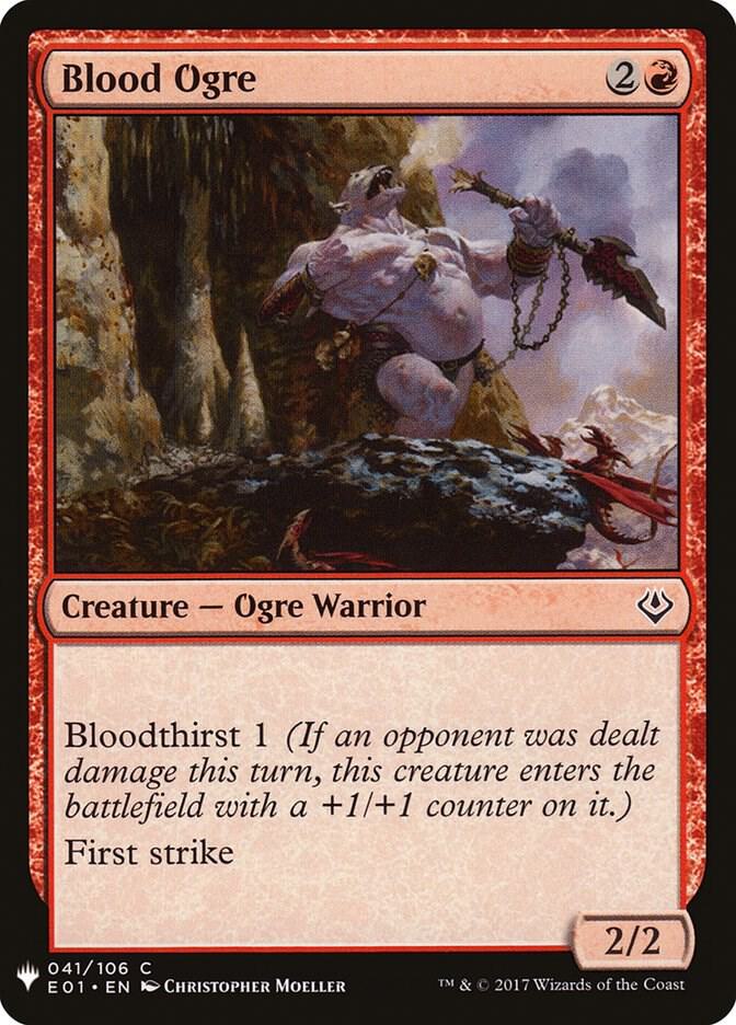 Blood Ogre 41 card from The List Reprints