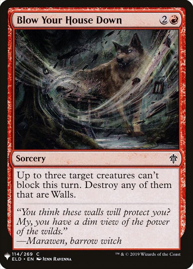 Blow Your House Down 114 card from The List Reprints