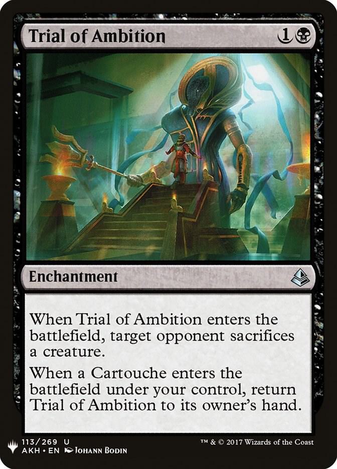Trial of Ambition 113 card from The List Reprints