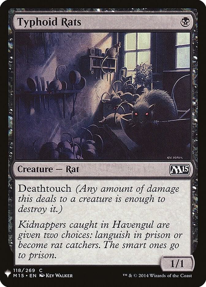 Typhoid Rats 118 card from The List Reprints