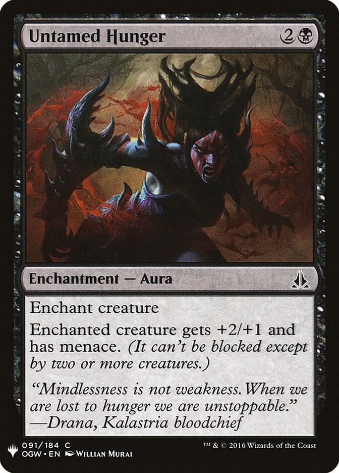Untamed Hunger 91 card from The List Reprints