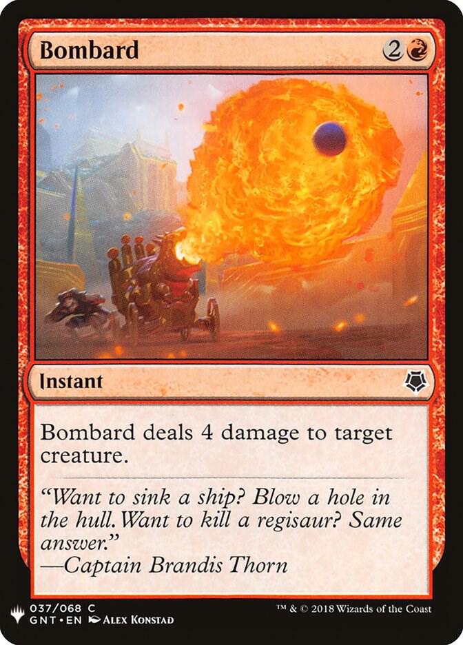 Bombard 37 card from The List Reprints