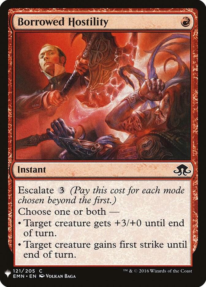 Borrowed Hostility 121 card from The List Reprints