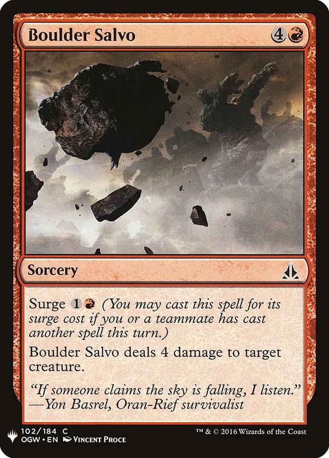 Boulder Salvo 102 card from The List Reprints