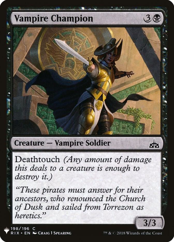 Vampire Champion 198 card from The List Reprints