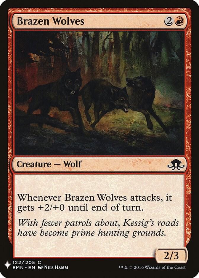 Brazen Wolves 122 card from The List Reprints